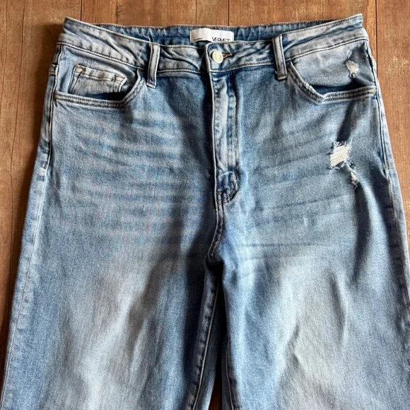 Vervet High Rise 90s Vintage Flare Jean Split Hem Stretch Jeans Size 32 - Picture 4 of 8